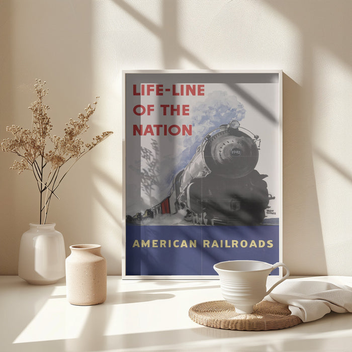 American Railroads - Life line of the nation Framed Art Modern Wall Decor