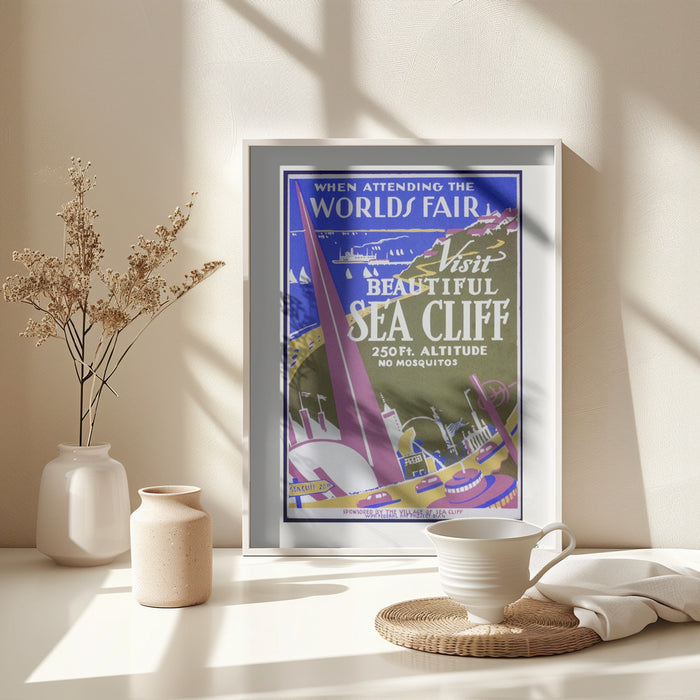 When Attending the Worlds Fair, Visit Beautiful Sea Cliff Framed Art Wall Decor