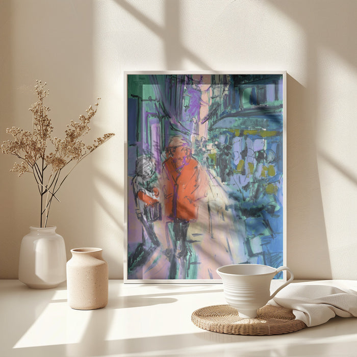 Df1426encounter Framed Art Modern Wall Decor