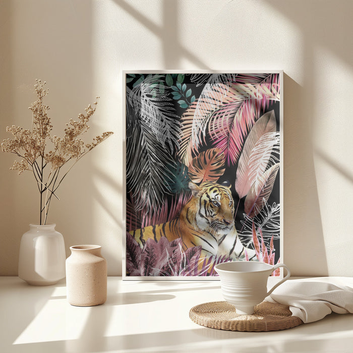 Jungle Tiger 01 Framed Art Modern Wall Decor