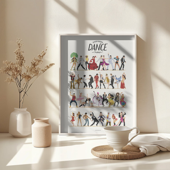 Everybody Dance Now Framed Art Modern Wall Decor