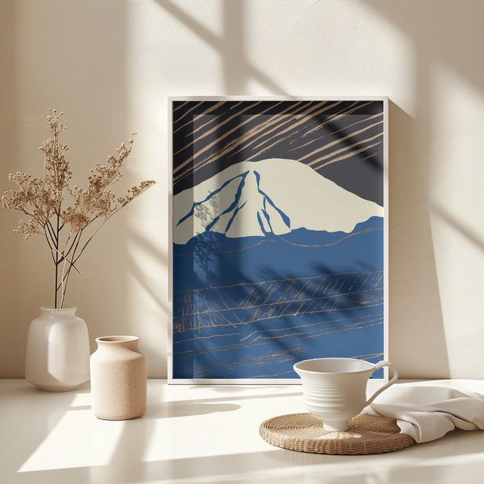 Snowy peak 02 Framed Art Modern Wall Decor