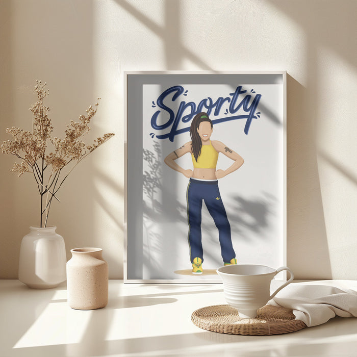 Sporty Spice Framed Art Modern Wall Decor