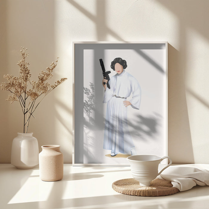 Princess Leia Framed Art Modern Wall Decor