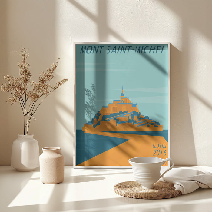 Mont Saint Michel Framed Art Modern Wall Decor