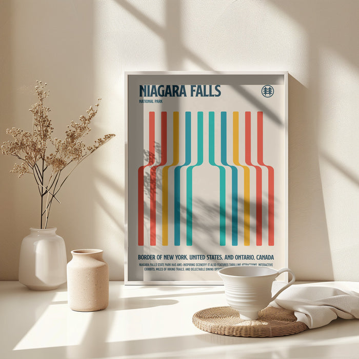 Niagara Falls National Park Travel Poster Framed Art Modern Wall Decor