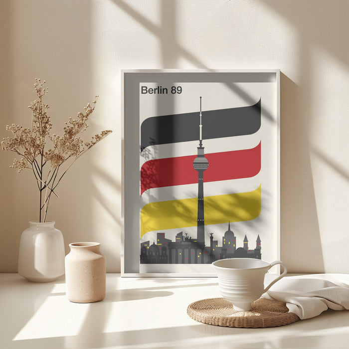 Berlin Retro Travel Print Framed Art Modern Wall Decor