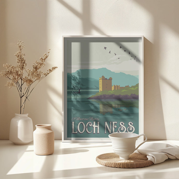 Loch Ness Travel Print Framed Art Modern Wall Decor