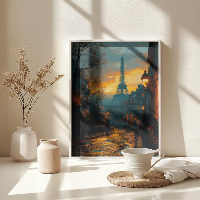 Welcome to Paris Framed Art Modern Wall Decor