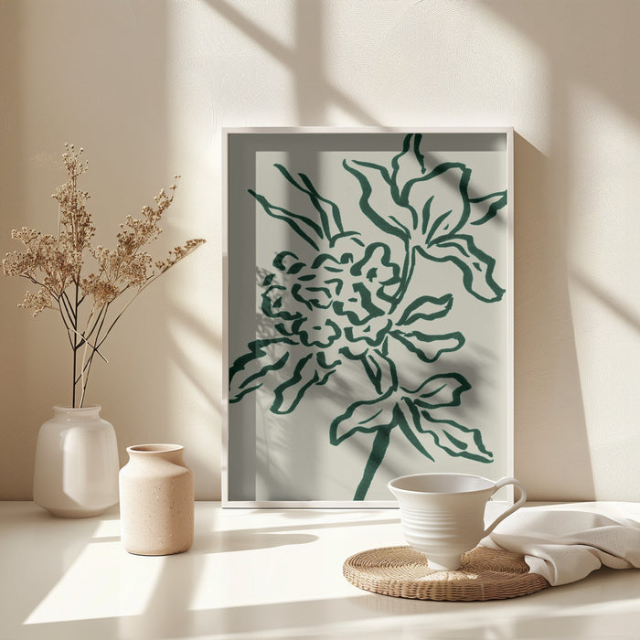 Flower Framed Art Modern Wall Decor