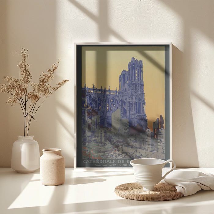 Cathédrale de Reims Framed Art Modern Wall Decor