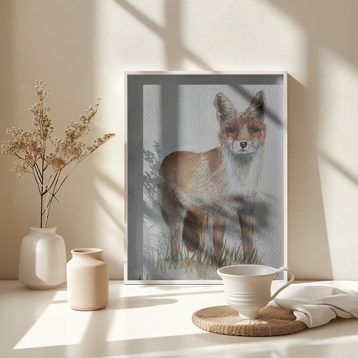 Fox Framed Art Modern Wall Decor