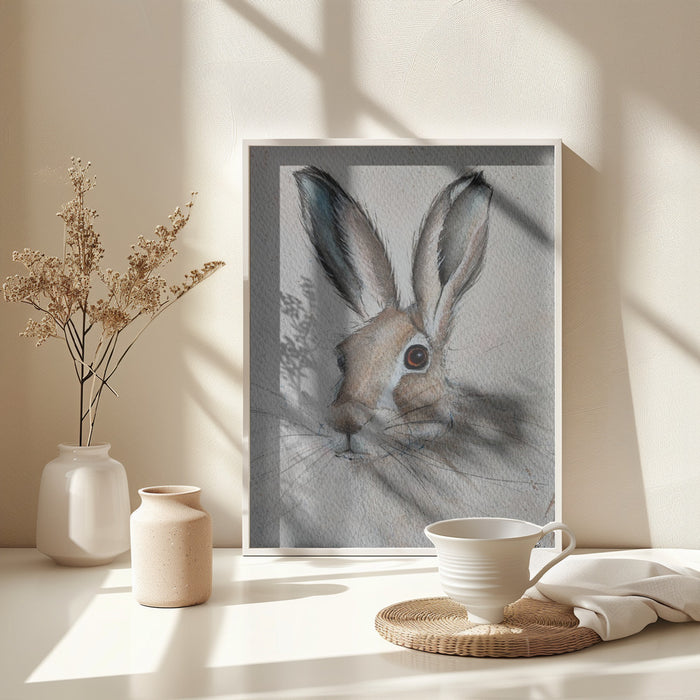 Hare Framed Art Wall Decor