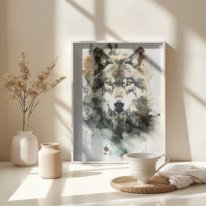 Wolf Wild Animal Vintage Illustration Art 02 Framed Art Modern Wall Decor