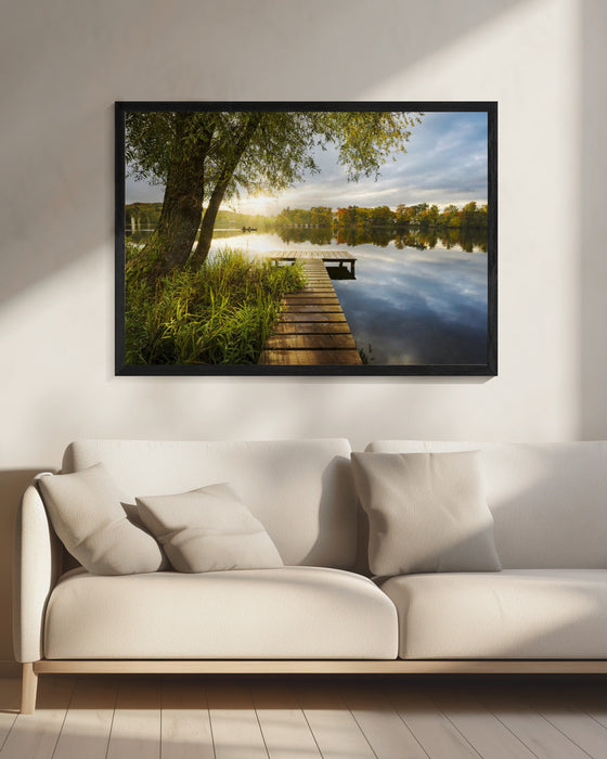 Good Morning Jetty Landscape Framed Art