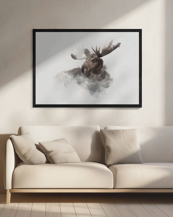 Elk Landscape Framed Art