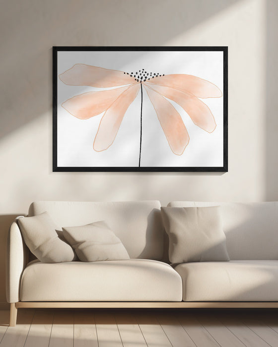 Peach Flower Landscape Framed Art