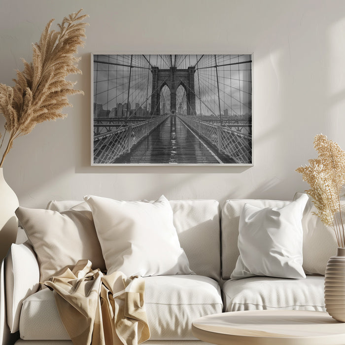 Brooklyn Bridge Landscape Framed Art