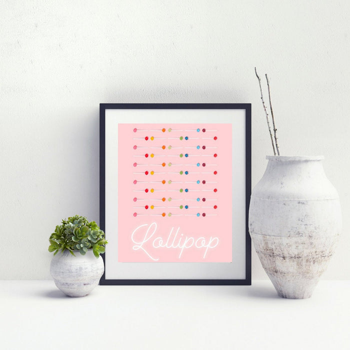 Lollipop Framed art poster print frame