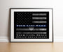 Police officer Gift Blue Line Sign Custom retirement Gift