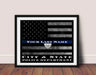 Police Officer Thin Blue Line Flag Framed Art Custom Art Picture Frame Store New Jersey