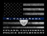 Police Officer Thin Blue Line Flag Framed Art Custom Art Picture Frame Store New Jersey