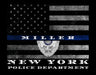 Thin blue line Police officer retirement Gift Sign