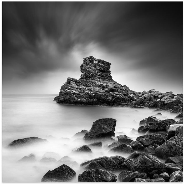 A Sea of Rocks Square Canvas Art