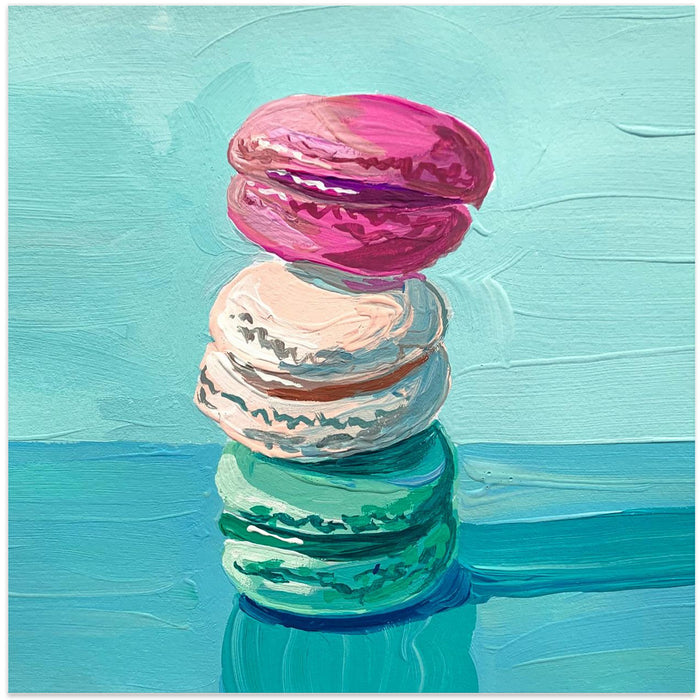 Macarons Square Canvas Art Print