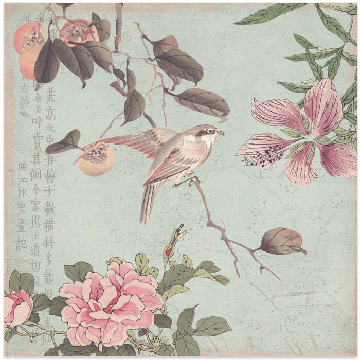 Chinoiserie No3 Square Canvas Art