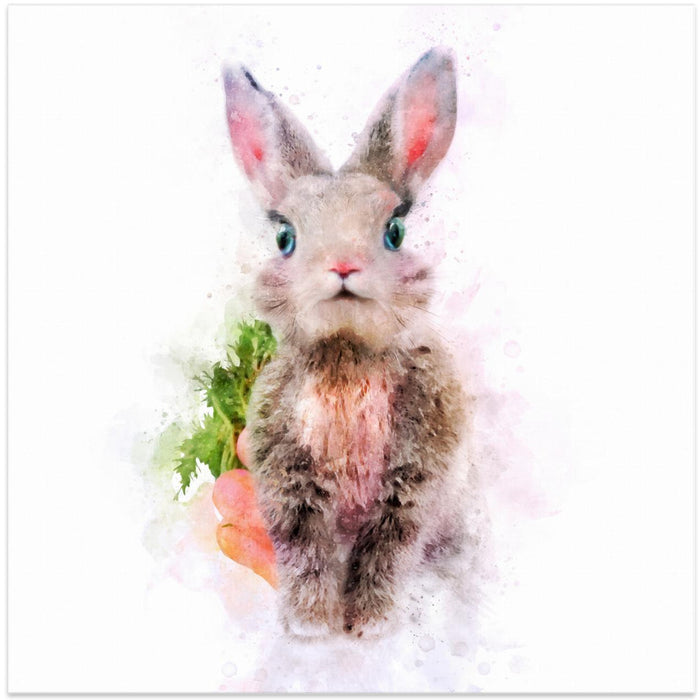 Baby Rabbit Square Canvas Art