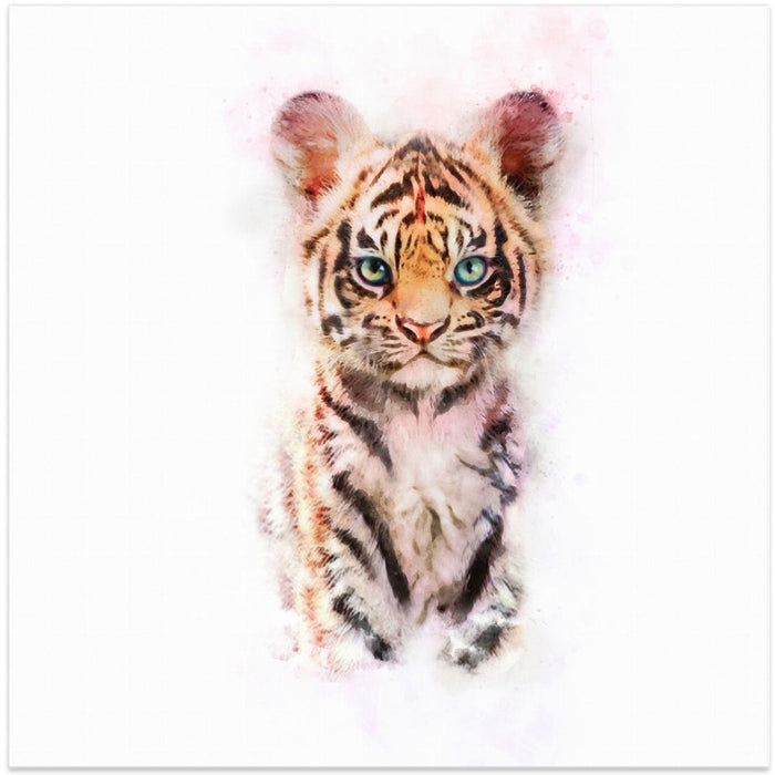 Baby Tiger Square Canvas Art