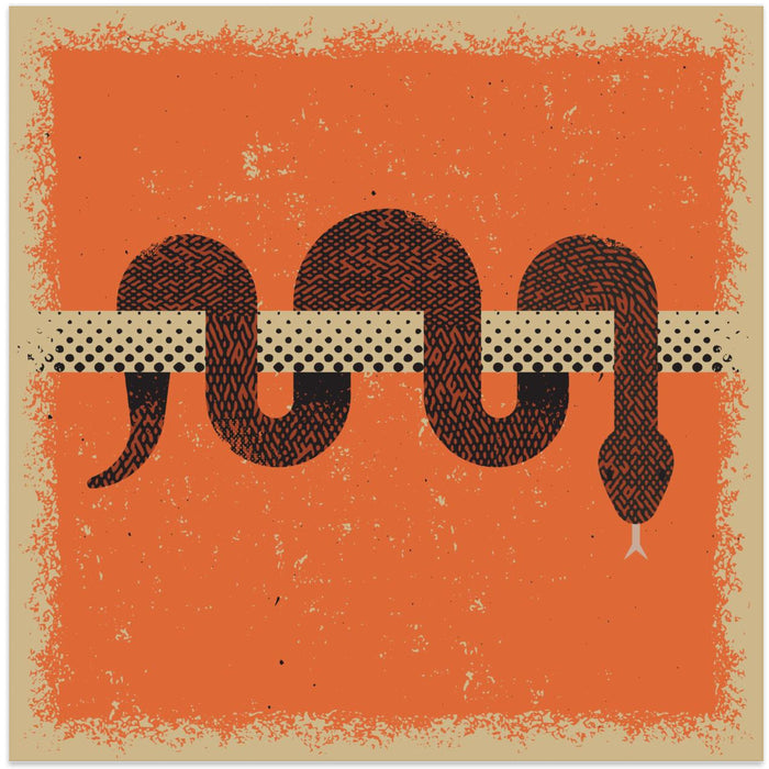 Snake 2 Square Canvas Art Print