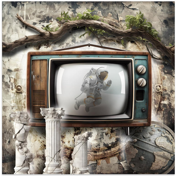 TV art 1 Square Canvas Art Print