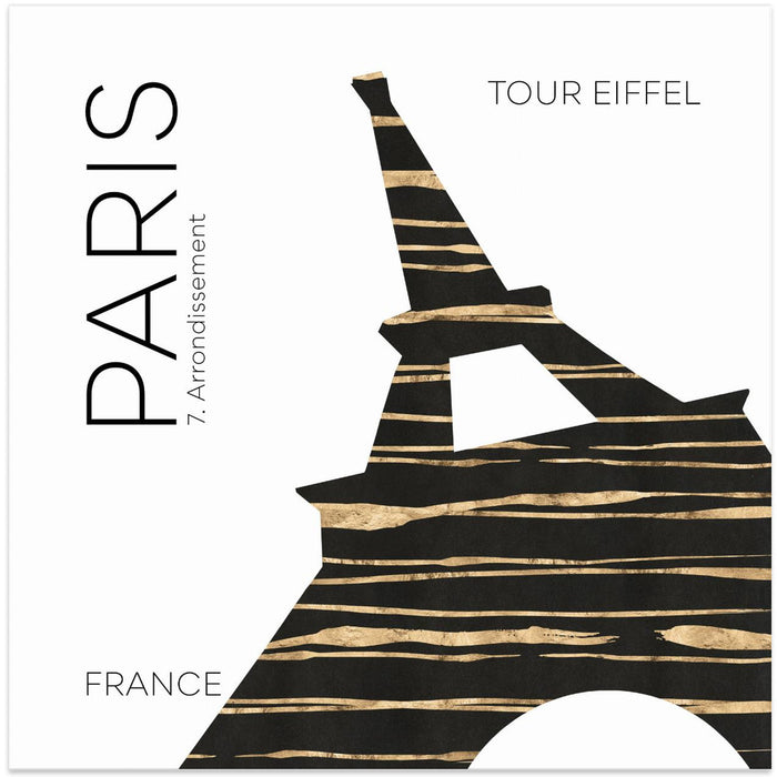 Urban Art PARIS Eiffel Tower Square Canvas Art