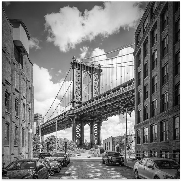 NYC Manhattan Bridge Square Canvas Art Print