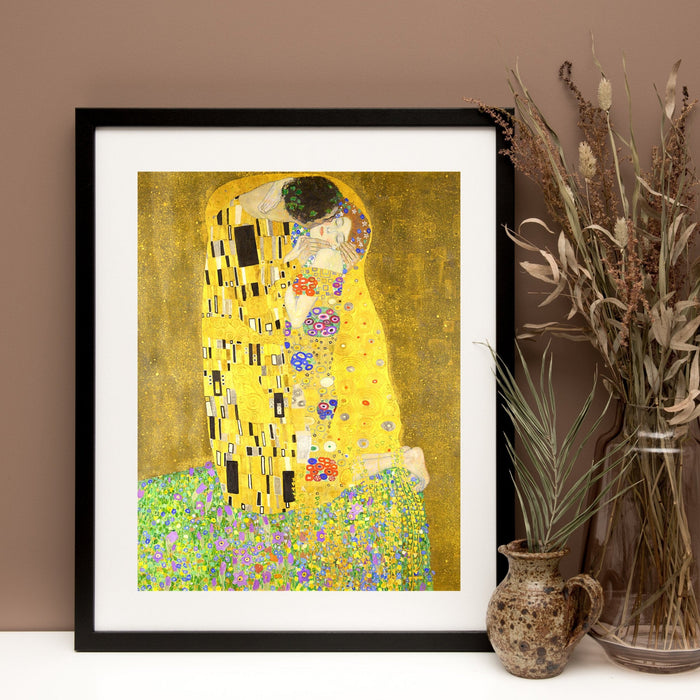 The Kiss by Gustav Klimt Framed Art Canvas Prints