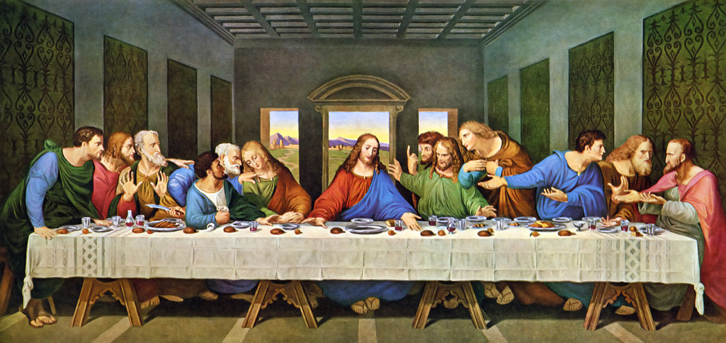 The Last Supper Jesus by Leonardo Da Vinci Picture Framed Wall Art Religious