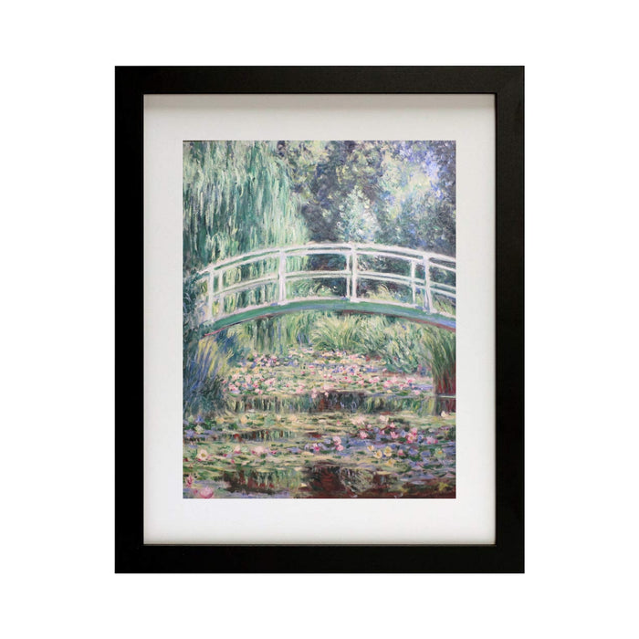 Claude Monet Water Lily Pond Japanese Bridge Classic Art Canvas Frame