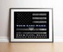 Thin Blue Line Framed Canvas Police Gift Art Picture Frame Store New Jersey