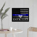 Thin Blue Line Police dept Officer gift frame