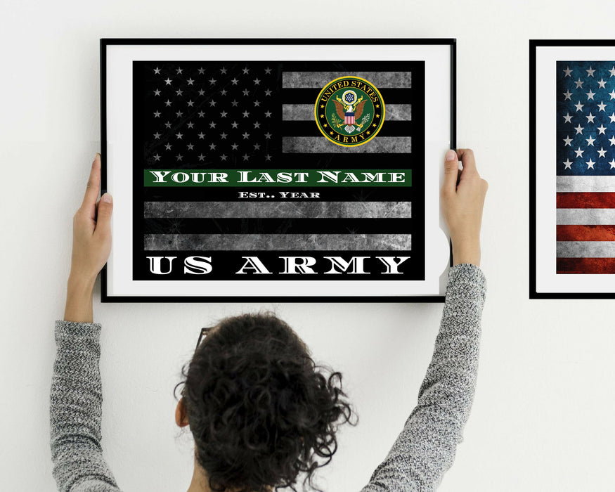 Thin Green Line frame art marines navy army coast guard marines 