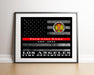 Thin Red Line Flag Los Angeles Fire department firefighter firemen