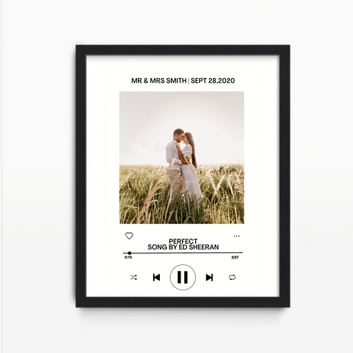 Wedding Anniversary Gift art Spotify  Song lyrics Canvas Framed