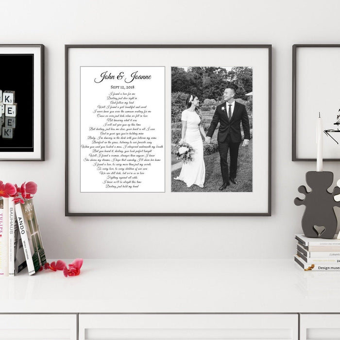 Wedding anniversary gift Framed First Dance Wedding Photograph Art Decor