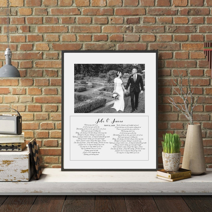 Wedding anniversary gift Framed First Dance Wedding Photograph Art Decor