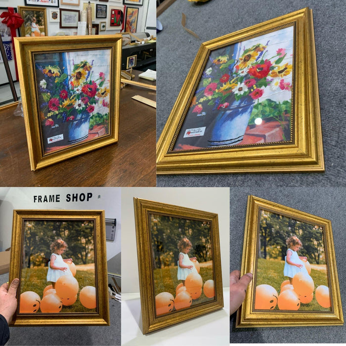 Gold Ornate 17x8 Picture Frame Vintage  17x8 Frame 17 x 8  17 x 8