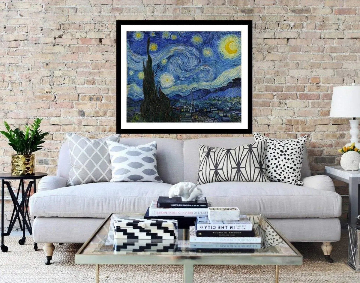 Van Gogh Starry Night Framed Art Print Canvas Prints — Modern Memory ...