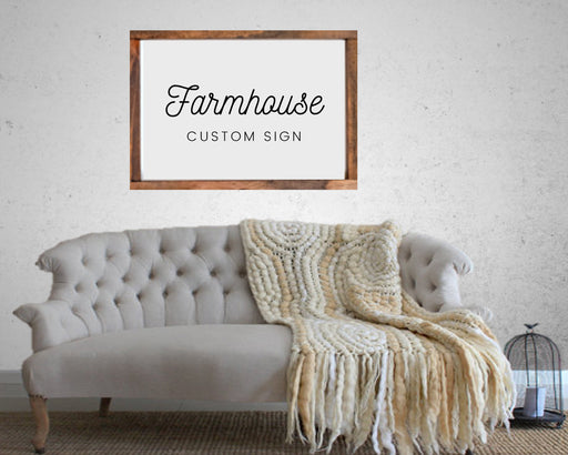 Rustic décor wood sign quote print Farmhouse art Custom